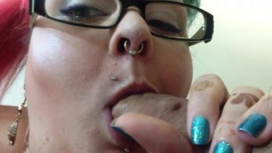 BBW Eggy Blowjob Cock biting Cum Swap humiliation swallow