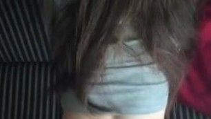 Korean girl with amazing ass fucked on the couch