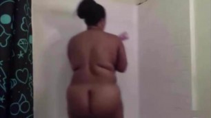 Black Aunty Takes A Shower