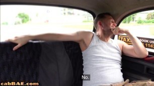 Bigboob inked cabbie gets eaten out and nailed on backseat