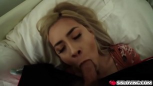 Lux Rose caught by stepbrother playing with a sex toy
