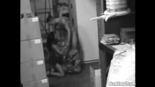 Hot Sexy Babe Sucking And Fucking Her Pussy At The Stock Room