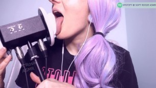 SFW ASMR - Pastel Rosie gives your Brain Deep Aggressive Ear Licking - Sexy Youtube Wet Mouth Sounds